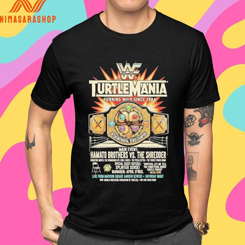 Turtlemania Running Wild Since 1984 Main Event Hamato Brothers Vs The Shredder Shirts