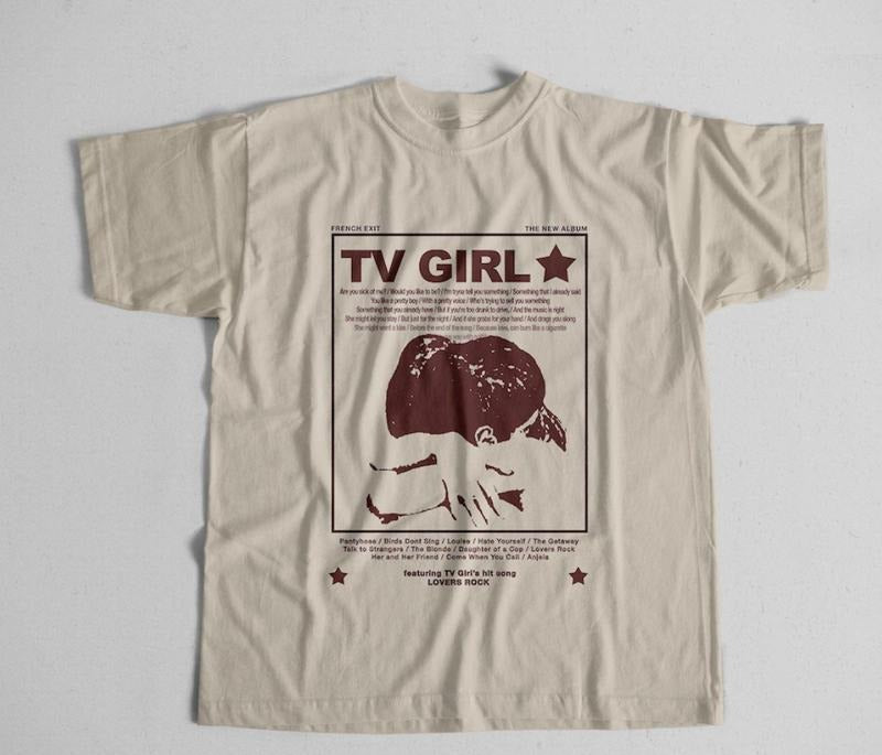Tv Girl Lovers Rock Song Vintage 90s Shirt, French Exit, Album Poster Merch Unisex T-shirt Menswear Top Hoodie Sweatshirt