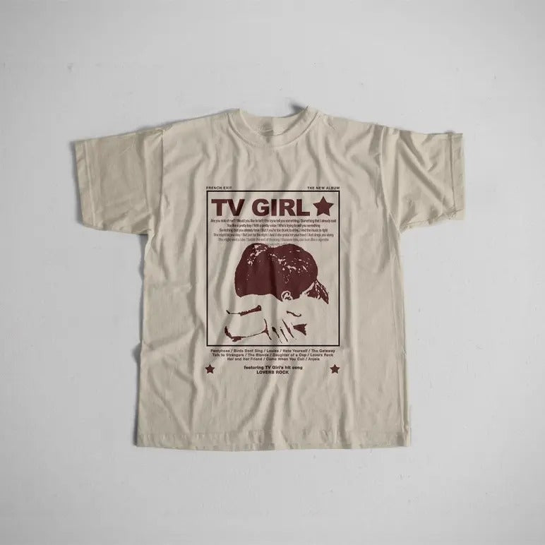 Tv Girl Lovers Rock Song Vintage 90s Tshirt, French Exit, Album Poster Merch Unisex T-shirt Hoodie Sweatshirt