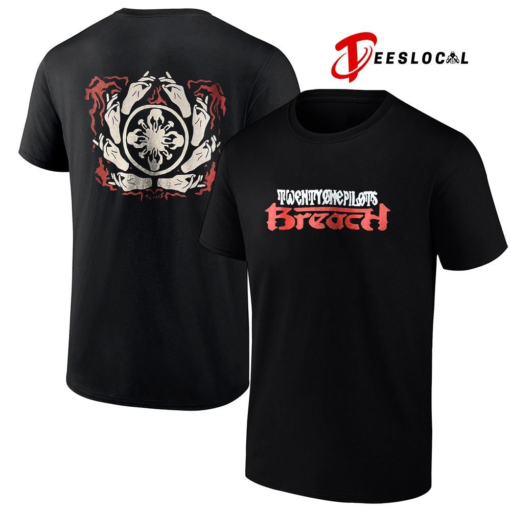Twenty One Pilots breach hand sign graphic shirt