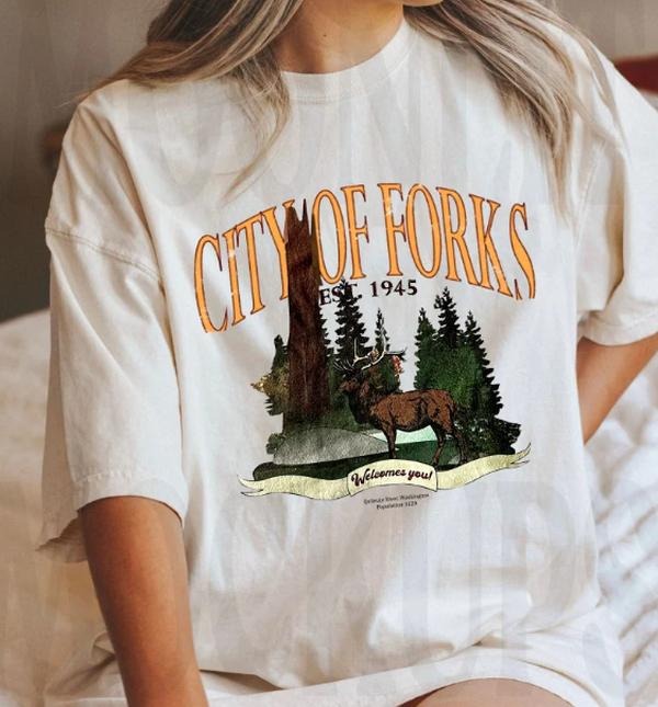 Twilight Saga Shirt, City Of Forks Shirt, Edward Cullen Shirt, Fork Washington, Bella Swan Shirt, Twilight Gift, Unisex...