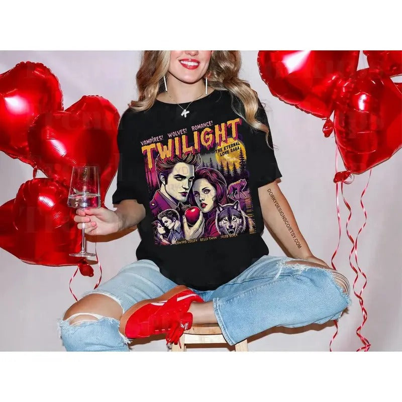 Twilight Shirt Limited Vintage T-Shirt, Oversized Unisex T-shirt Twilight Fans Homage T-shirt, Gift For Book Lover...