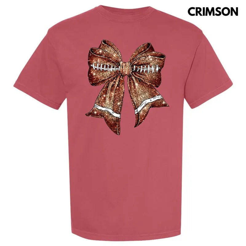 Twinkle Football Bow Comfort Colors T-Shirt 'NLB' Hoodie, Sweatshirt | PrintMintTees.com