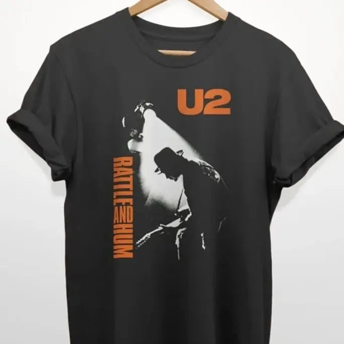 U2 Rattle And Hum T-shirt, U2 Merch, Gift For Rock Fan Cotton Shirt Hoodie Sweatshirt | PrintMintTees.com
