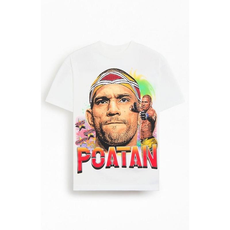 UFC Men's Alex Pereira Poatan Stare T-Shirt - Multicolor Hoodie Sweatshirt | PrintMintTees.com