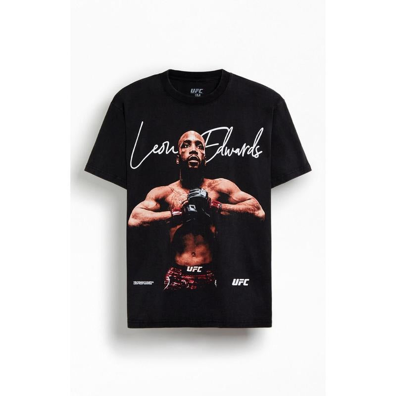 UFC Men's Leon Edwards Oversized T-Shirt - Multicolor Hoodie Sweatshirt | PrintMintTees.com
