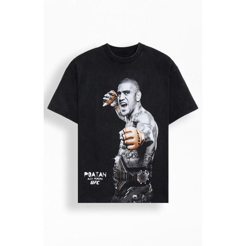 UFC Men's Poatan Chama Oversized T-Shirt - Multicolor Hoodie, Sweatshirt | PrintMintTees.com