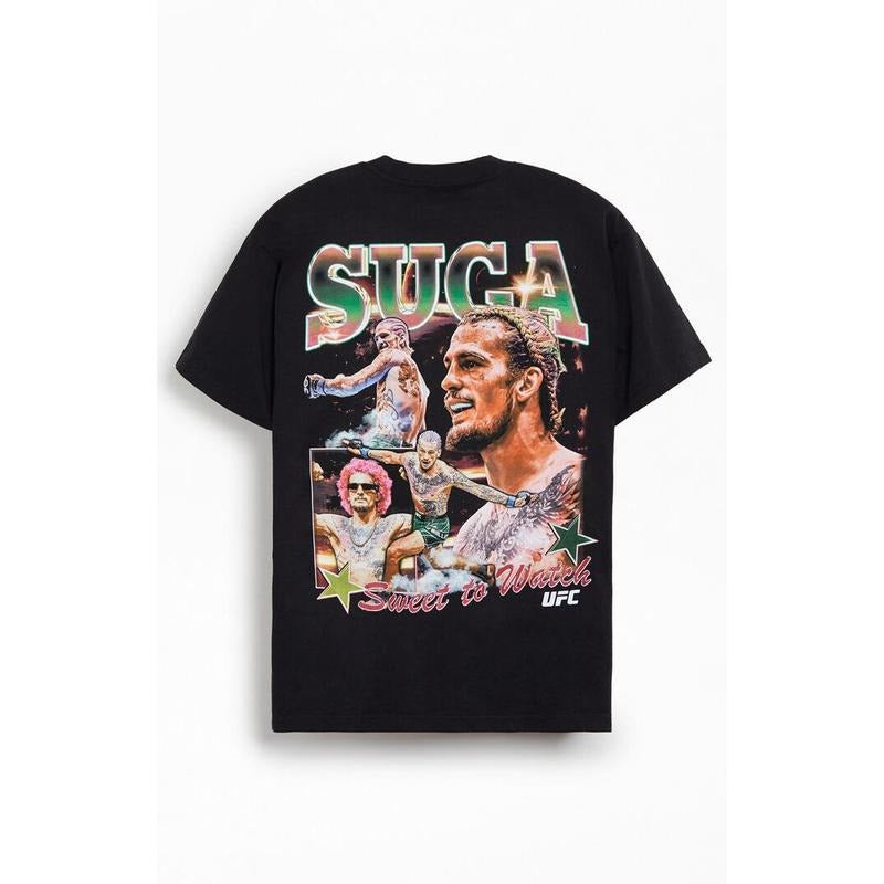 UFC Men's Sean O'Malley Sweet To Watch Oversized T-Shirt - Multicolor Hoodie Sweatshirt | PrintMintTees.com