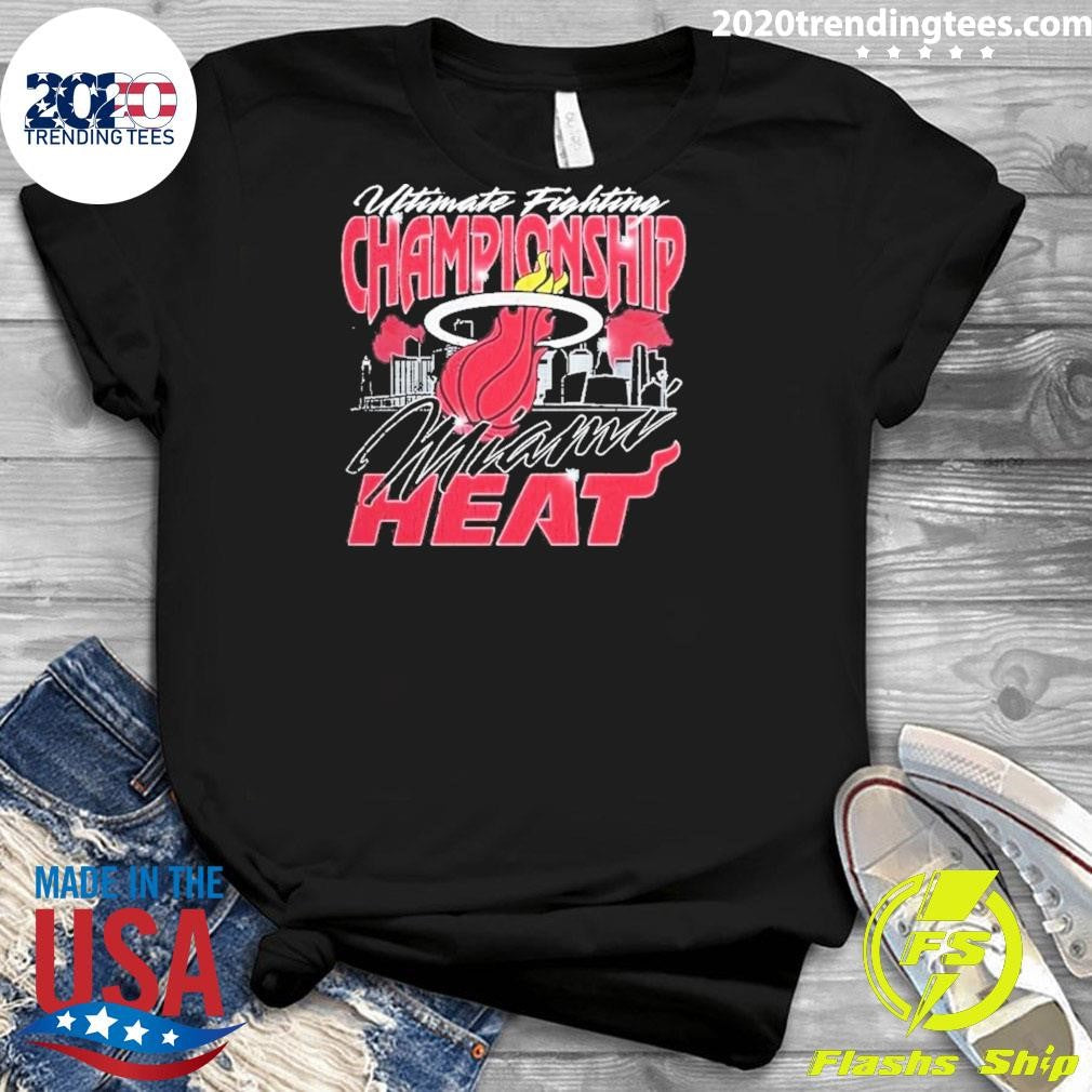 UFC X Miami Heat Exclusive Event Merch UFC 327 At Kaseya Center Shirt
