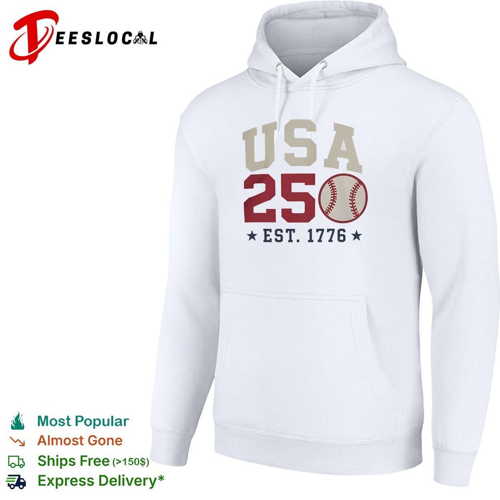 USA 250 EST 1776 baseball team spirit shirt