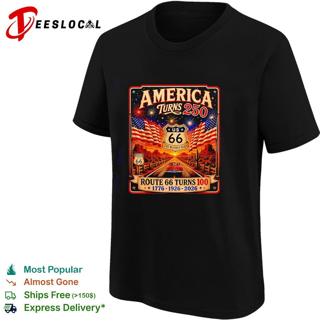 USA 250 US Highway 66 Road Anniversary vintage shirt