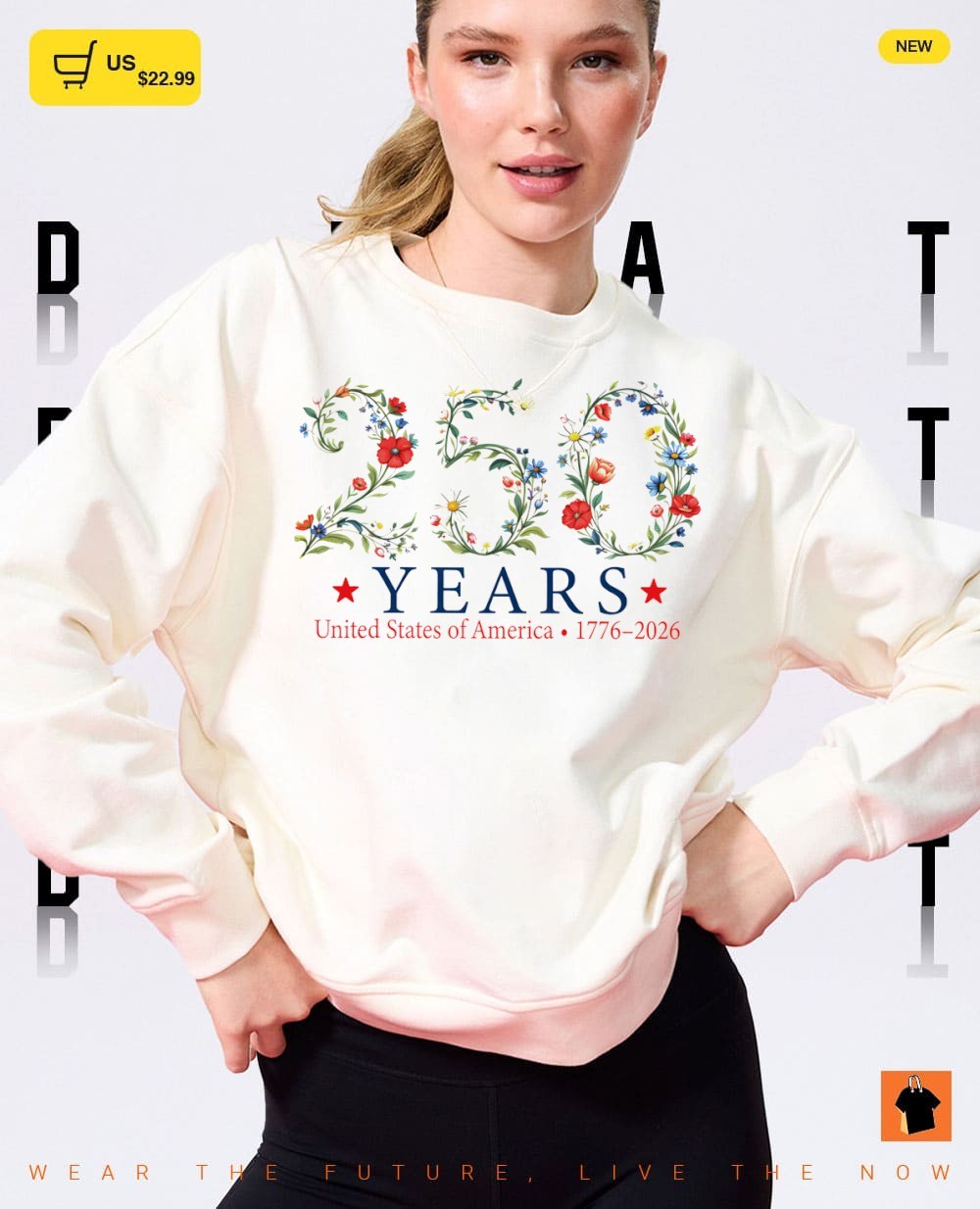 USA 250th Anniversary floral United States of American 1776 2026 shirt