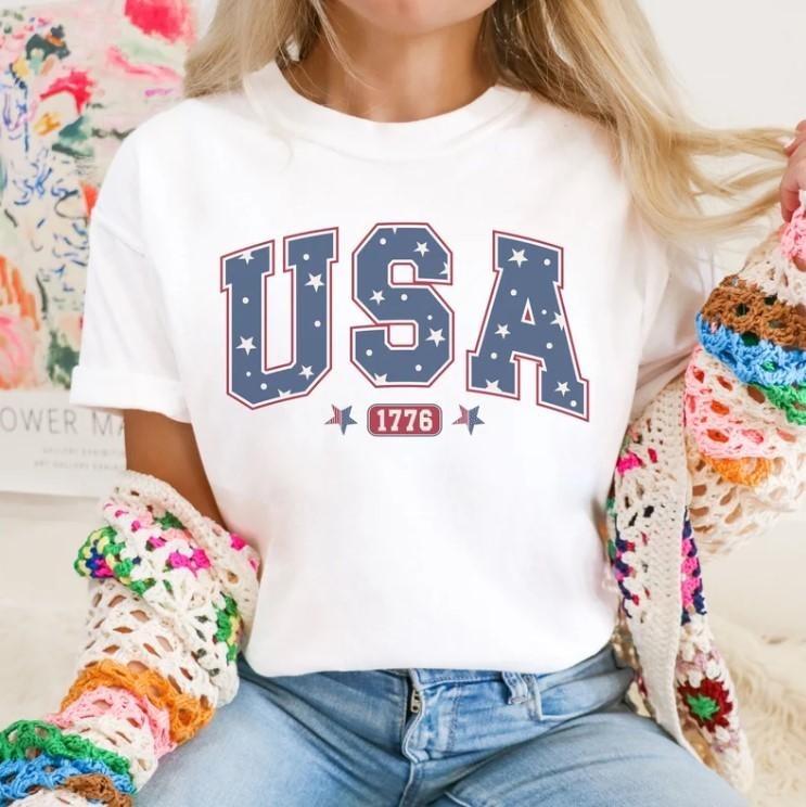 USA America Shirt, Fourth of July Shirt, 4th of July Tee, Patriotic Shirt Hoodie Sweatshirt | PrintMintTees.com