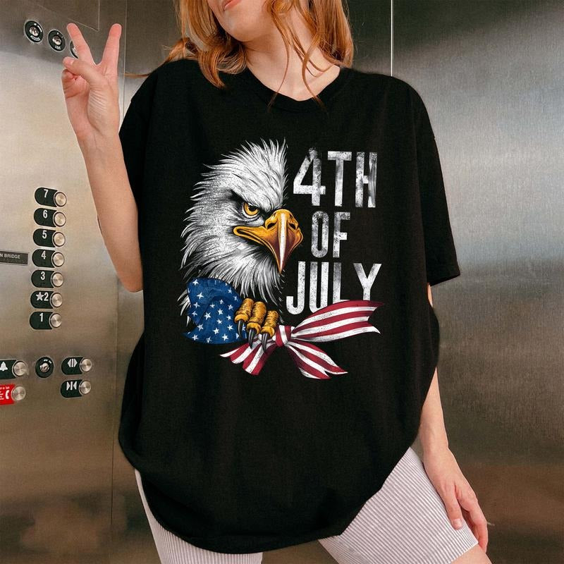 USA Bald Eagle Shirt, 4th Of July Shirt,Eagle American Tee, American Girl Shirt, Independence Day Tee, 4th Of July Gift...