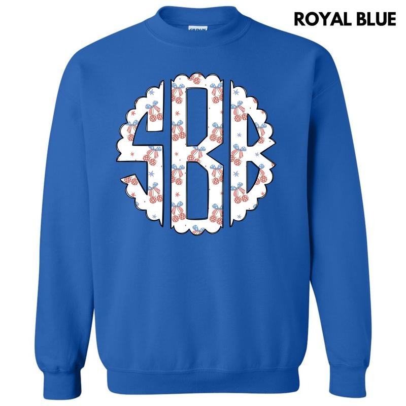 USA Disco Cherry Monogram Sweatshirt 'NLB' T-Shirts, Hoodie | PrintMintTees.com