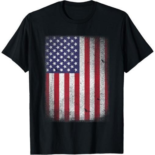 USA Flag 4th July American Red White Blue Star Stripes 4 Day T-Shirt Made in USA Hoodie Sweatshirt | PrintMintTees.com
