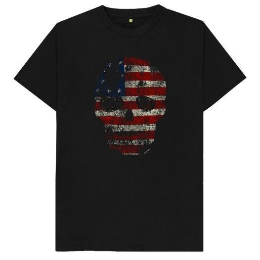 USA Flag Skull Mens Womens T Shirt made in usa Hoodie Sweatshirt | PrintMintTees.com