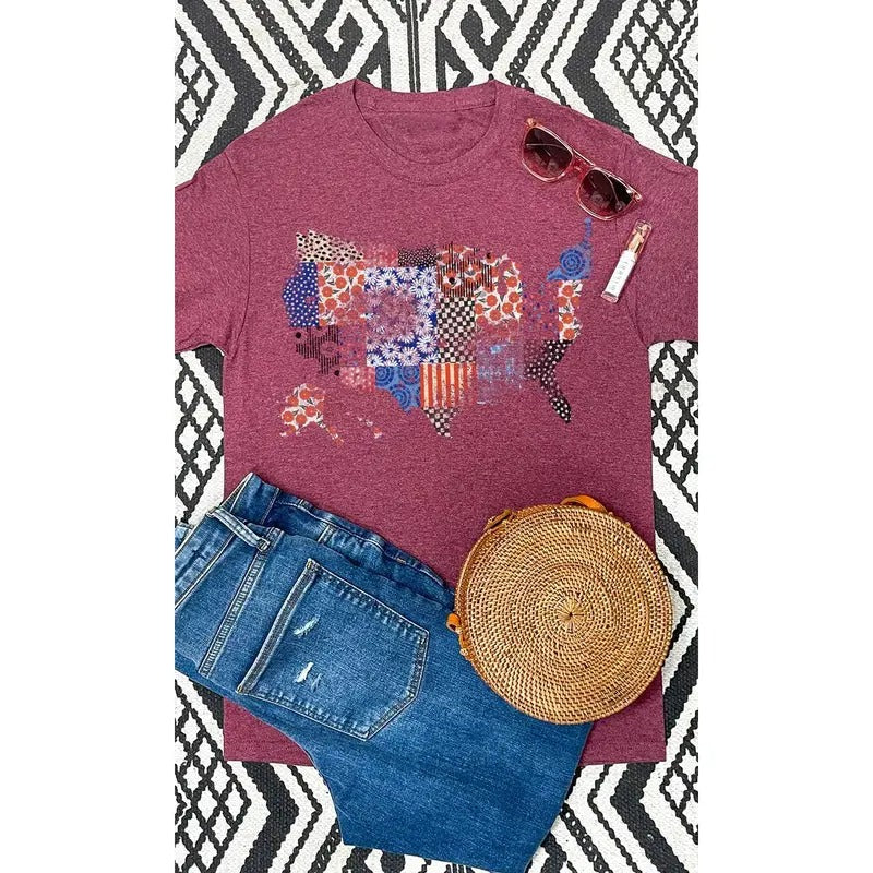 USA Patterns Americana Graphic T-Shirt Hoodie Sweatshirt | PrintMintTees.com