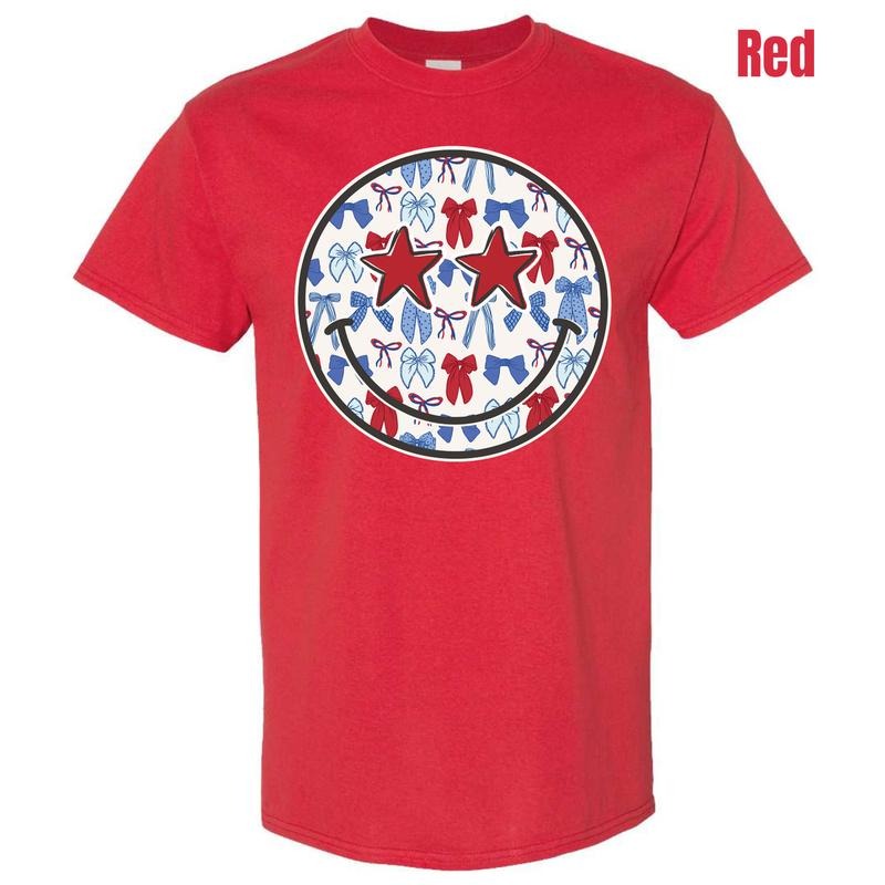 USA Ribbon Happy Face Gildan Short Sleeve T-Shirt 'NLB' Hoodie Sweatshirt | PrintMintTees.com