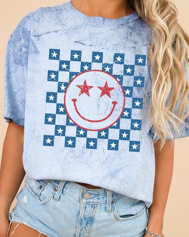USA Smiley Patriotic America Retro Vintage Independence Day 4th July Comfort Colors Color Blast Comfort Color T-Shirts, Hoodie, Sweatshirt