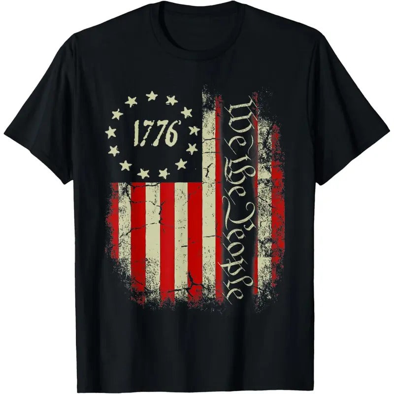 USA US Flag Patriotic 4th of July America T-Shirt made in usa Hoodie Sweatshirt | PrintMintTees.com