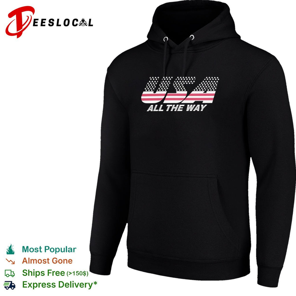 USA all the way American flag shirt