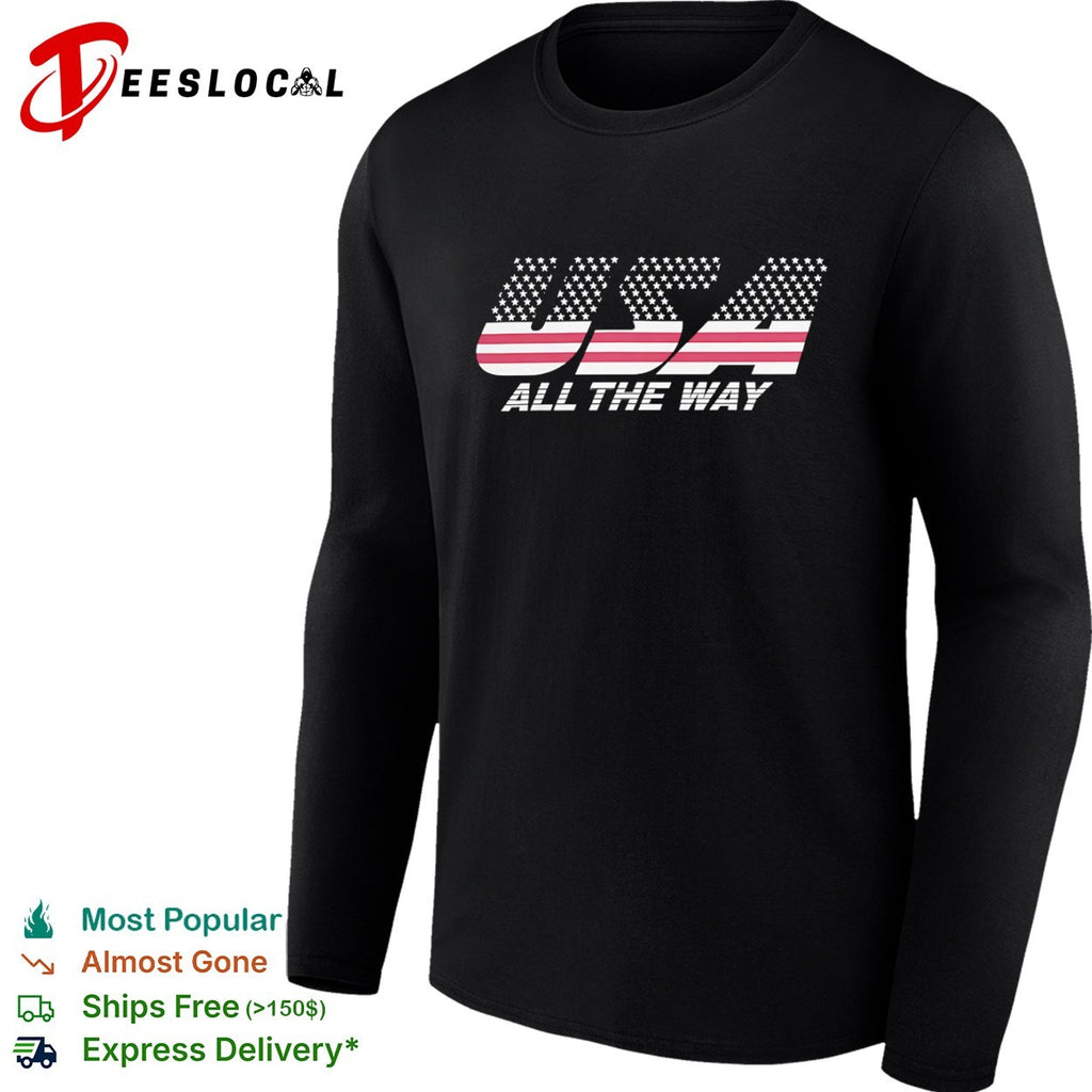 USA all the way American flag shirt