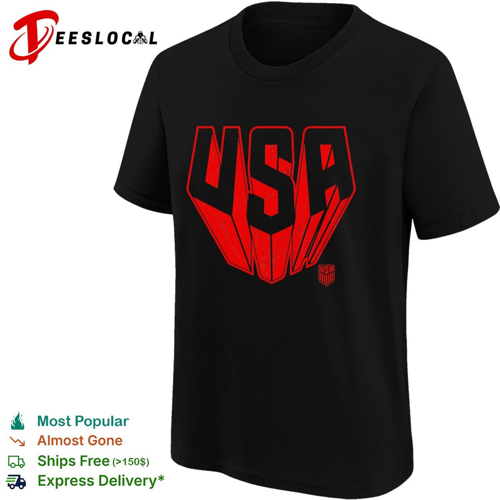 USA soccer red logo shirt