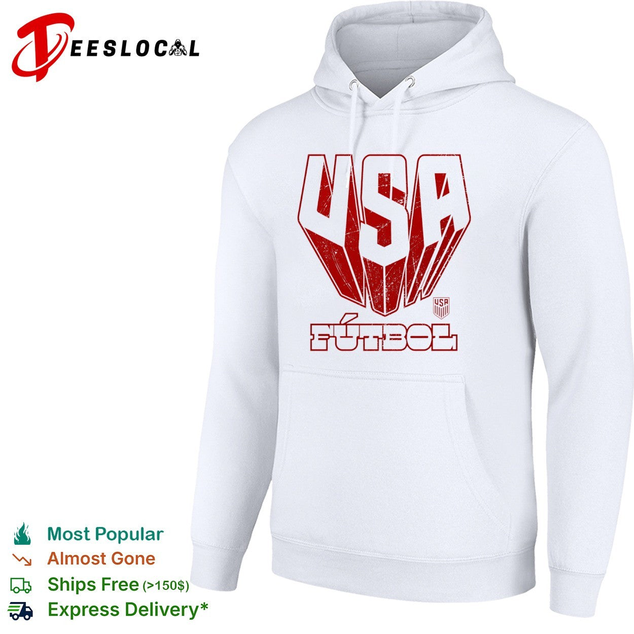 USA soccer red logo futbol shirt