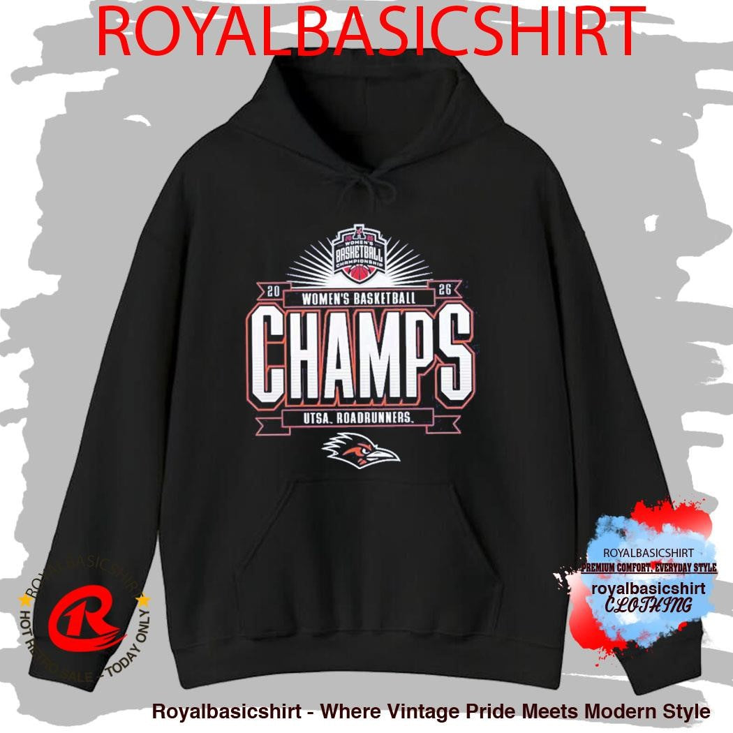 UTSA Roadrunners 2026 American Conference Women’s Basketball Tournament Champions Locker Room T-Shirt