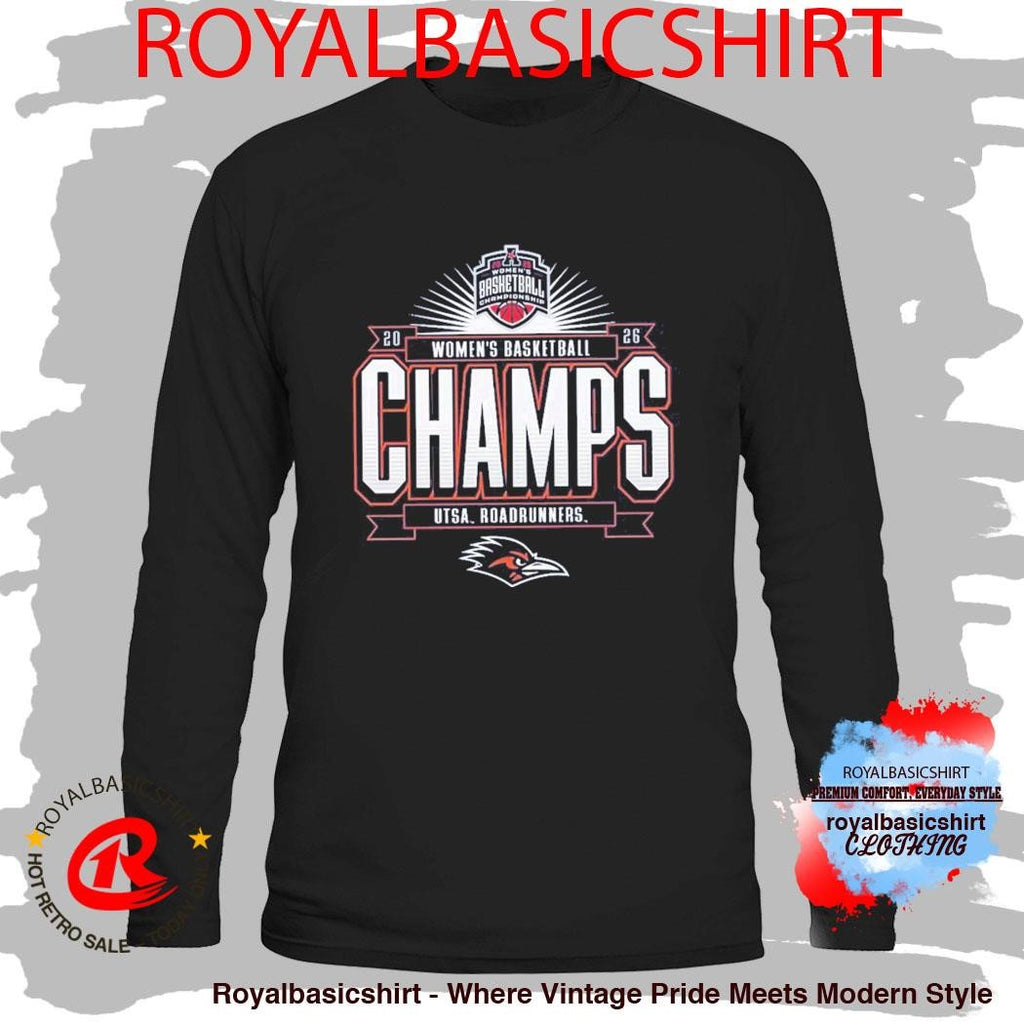 UTSA Roadrunners 2026 American Conference Women’s Basketball Tournament Champions Locker Room T-Shirt