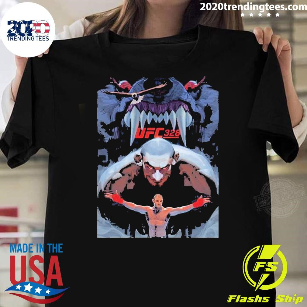 Ufc 328 Series Poster Art By Ognjen Sporin The Hunt Is On Shirt