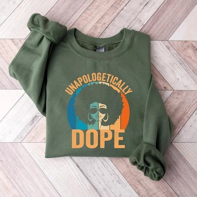 Unapologetically Black Shirt, Black Dope Shirt, Black History Month Shirt, African American Tee, Black Women Shirt, Afro...