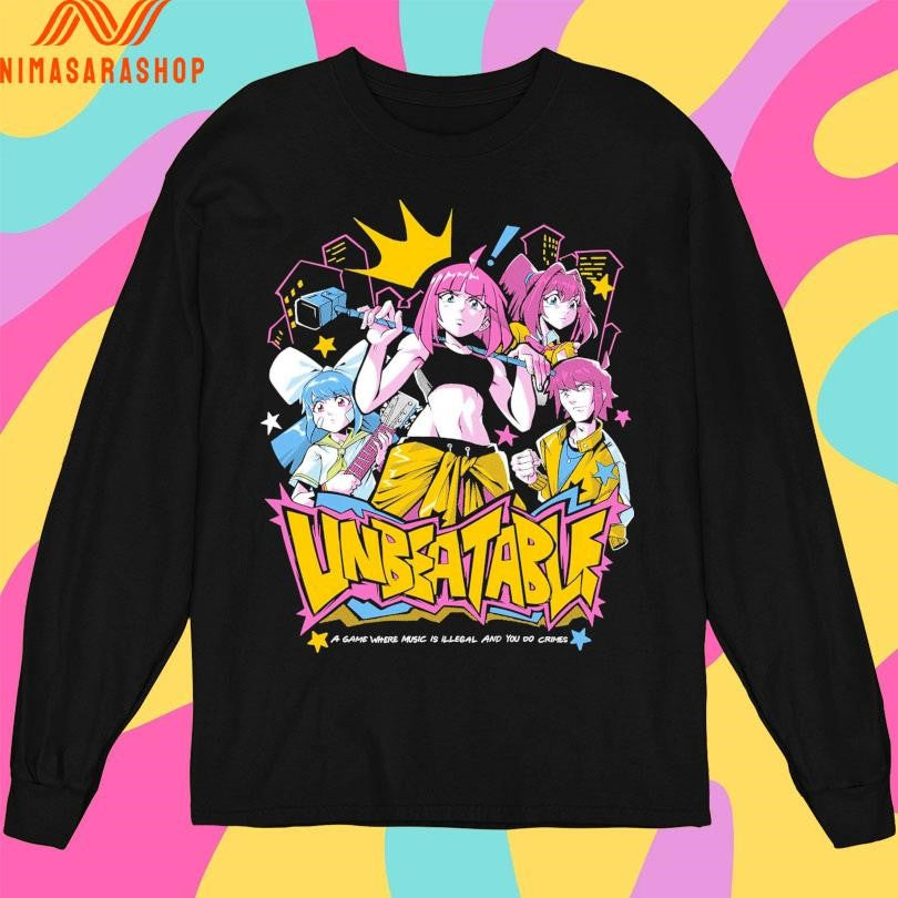Unbeatable A Game Where Music Is Illegal And You Do Crimes Shirts