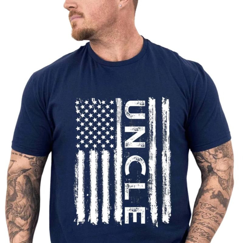 Uncle American Flag T Shirt, Vint*ge Us Flag Shirt, Gift For Uncle From Niece Nephew, humorous Fathers Day Gift, Short...