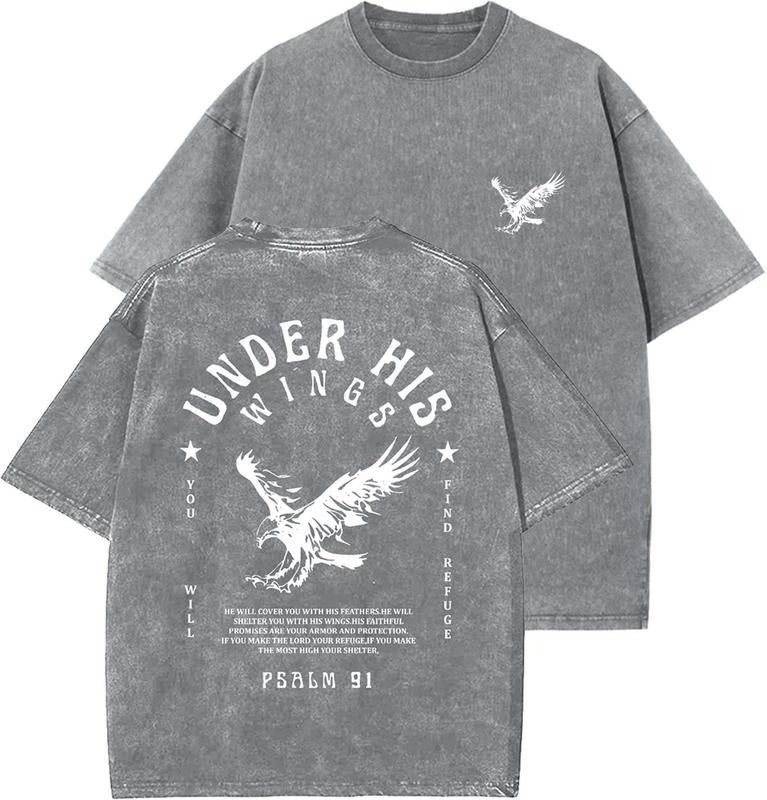Under His Wings Washed Christian Vintage 90s Top Womenswear Cotton Mineral Color T-Shirts, Hoodie, Sweatshirt