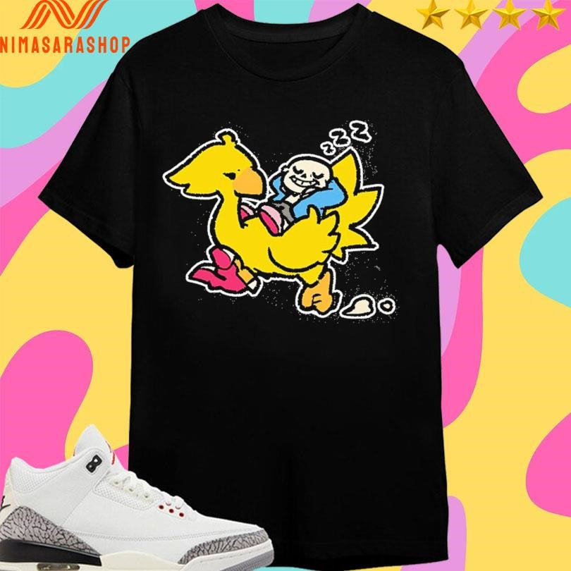 Undertale X Square Enix Sans And Chocobo Shirts