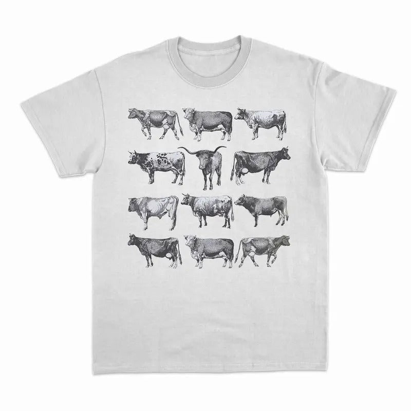 Unisex   Cows Lover Vintage T-Shirt  , Sweatshirt  and Hoodie | PrintMintTees.com