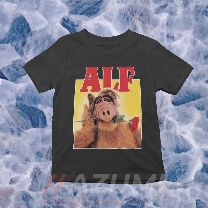 Unisex ALF Rose Shirt, Alien Life Form Vintage T-Shirt, Halloween Gift T-Shirt, Thanksgiving t-shirt, Family gift, Funny...