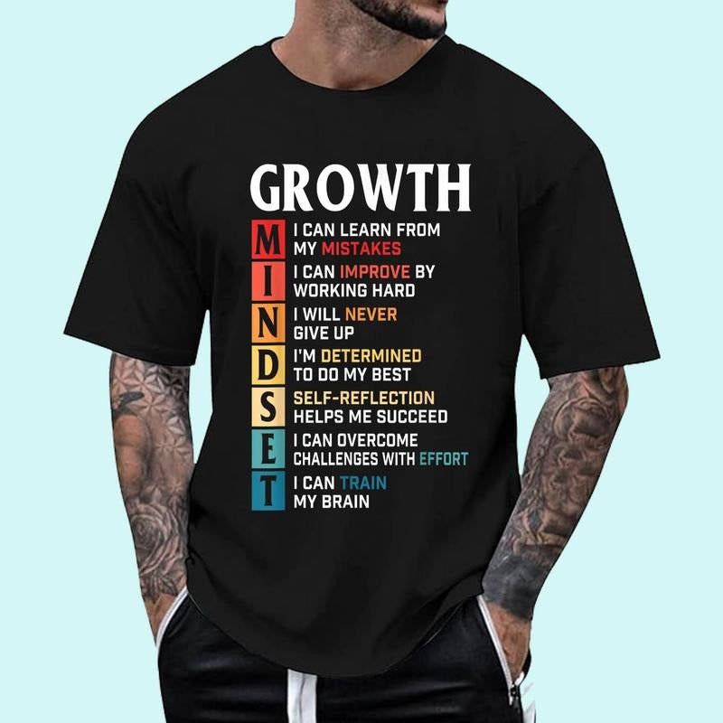 [Unisex Cotton Shirt] Growth Mindset Definition - Motivational Quote Inspiration T-Shirt Hoodie Sweatshirt