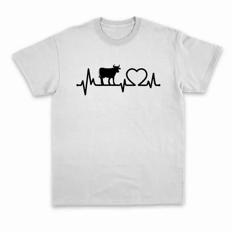 Unisex Cow Heartbeat T-Shirt  , Sweatshirt  and Hoodie | PrintMintTees.com