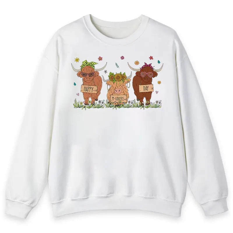 Unisex Cow Mothers Day  T-Shirt  , Sweatshirt  and Hoodie | PrintMintTees.com