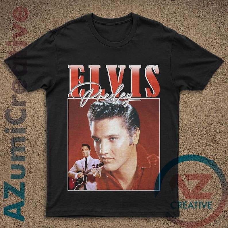 Unisex Elvis Presley Shirt The King Vintage 90s T-Shirt Vintage shirt music Rock n Roll t-shirt birthday gift t-shirt...