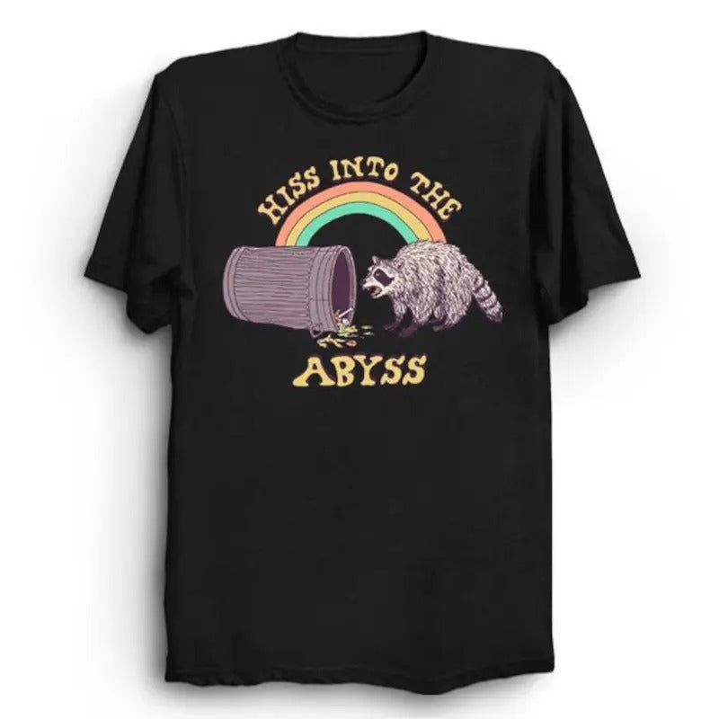 Unisex Hiss Into The Abyss Shirt, Retro Vintage Raccoon shirt Hoodie Sweatshirt | PrintMintTees.com