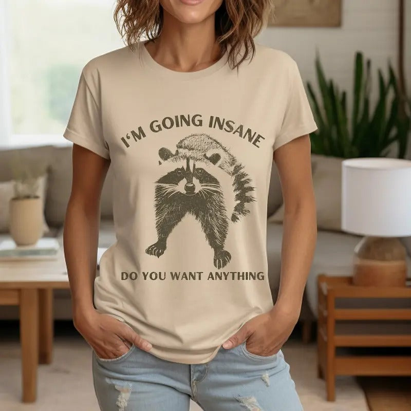 Unisex I'm Going Insane Raccoon shirt Hoodie Sweatshirt | PrintMintTees.com