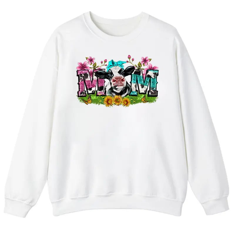 Unisex Mom with cow  T-Shirt  , Sweatshirt  and Hoodie | PrintMintTees.com