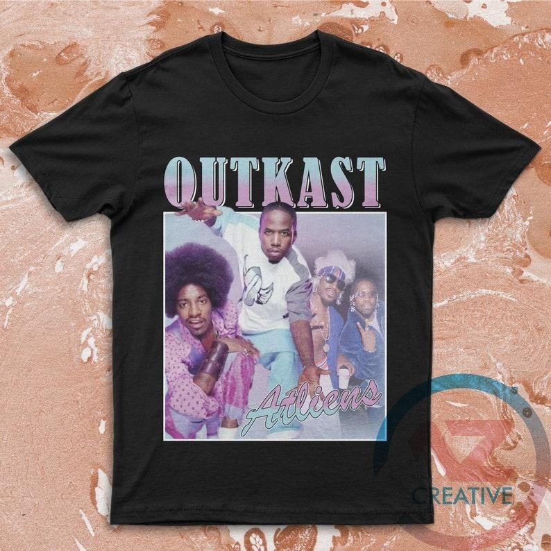 Unisex Outkast Shirt Aliens Hip Hop Rap T Shirt, Outkast Rapper t shirt, Outkast tee, Outkast clothing Homage rap tee...