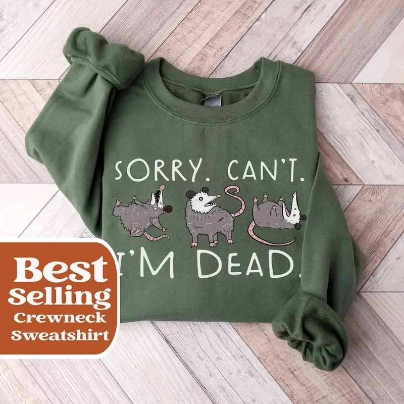 Unisex Possum Sweatshirt For Opossum Lover Funny Shirt Cotton Menswear Sweater Hoodie | PrintMintTees.com