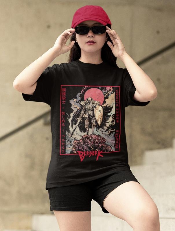 Unisex Skull Knight Shirt, Anime Vintage Special T-shirt, Anime Manga, Anime Shirt, Black Swordsman, Graphic Anime Tee,...