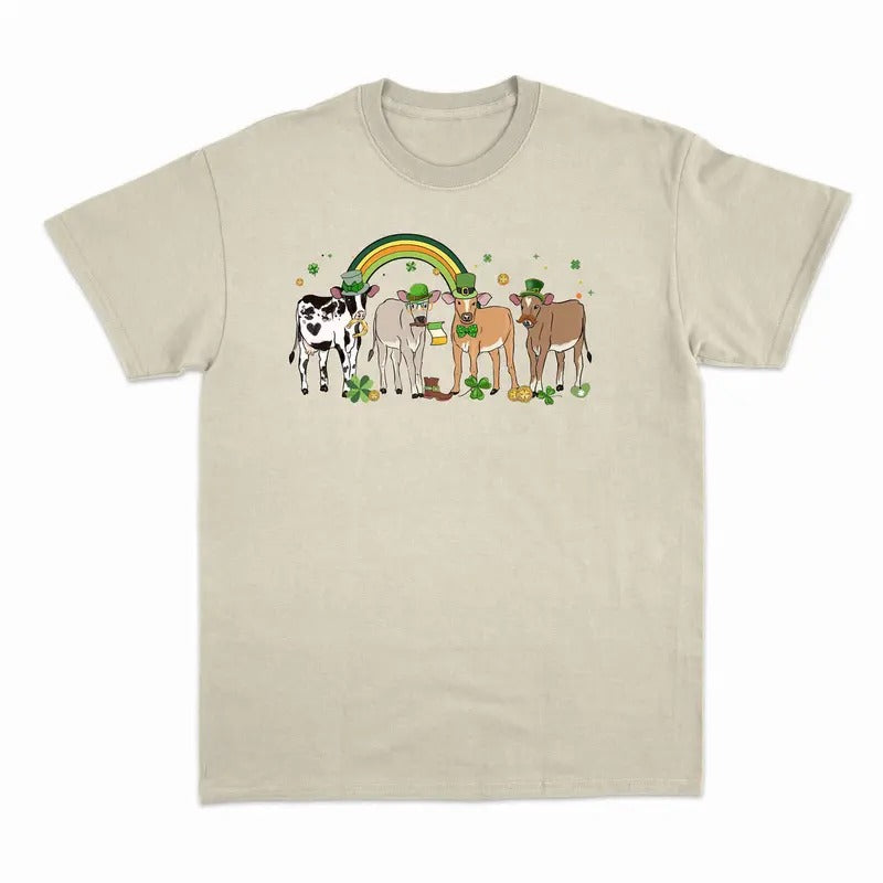 Unisex St Funny cow St Patricks Day   T-Shirt  , Sweatshirt  and Hoodie | PrintMintTees.com